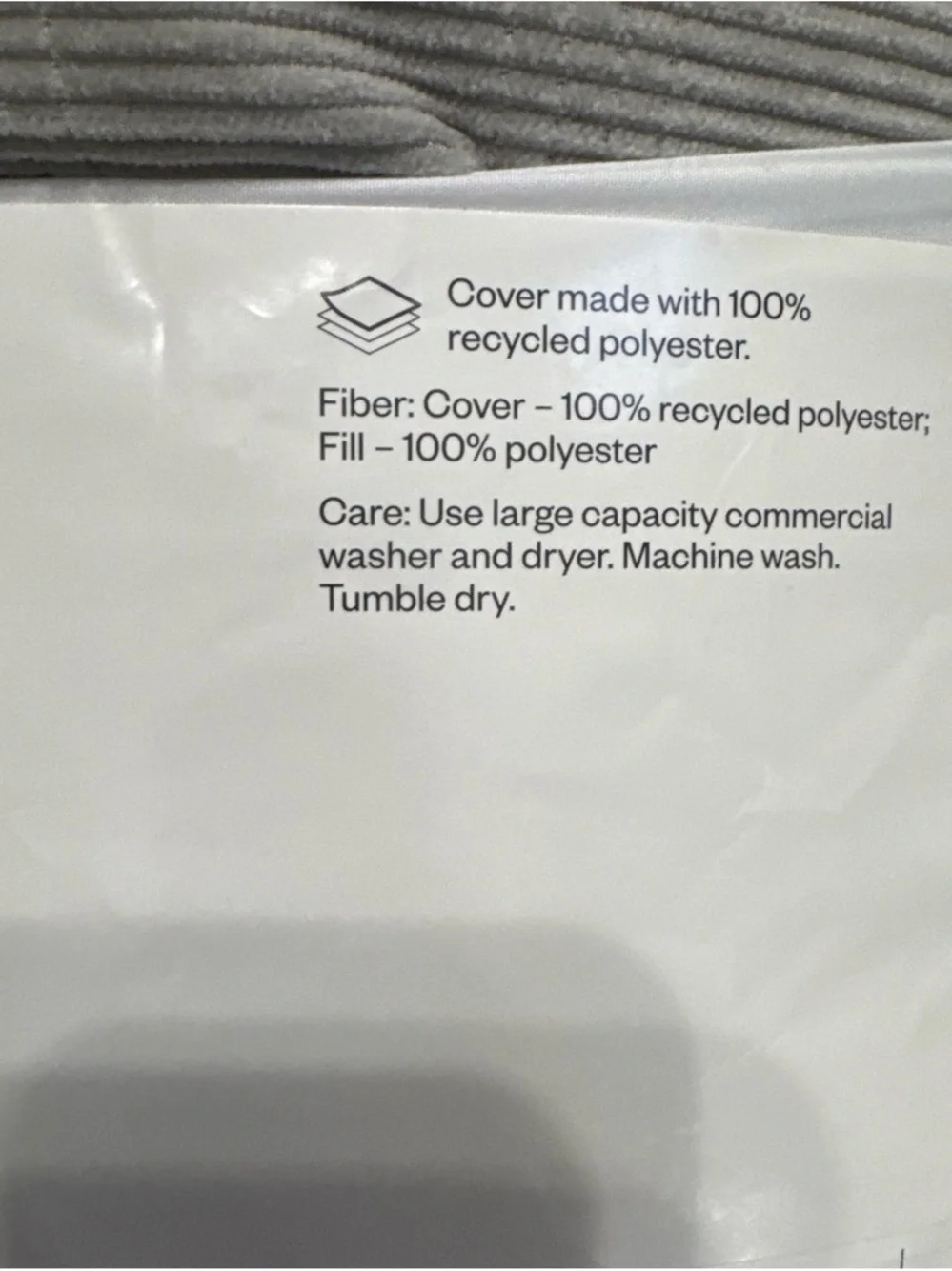 Room Essentials Full/Queen Corduroy Plaid Reversible Comforter